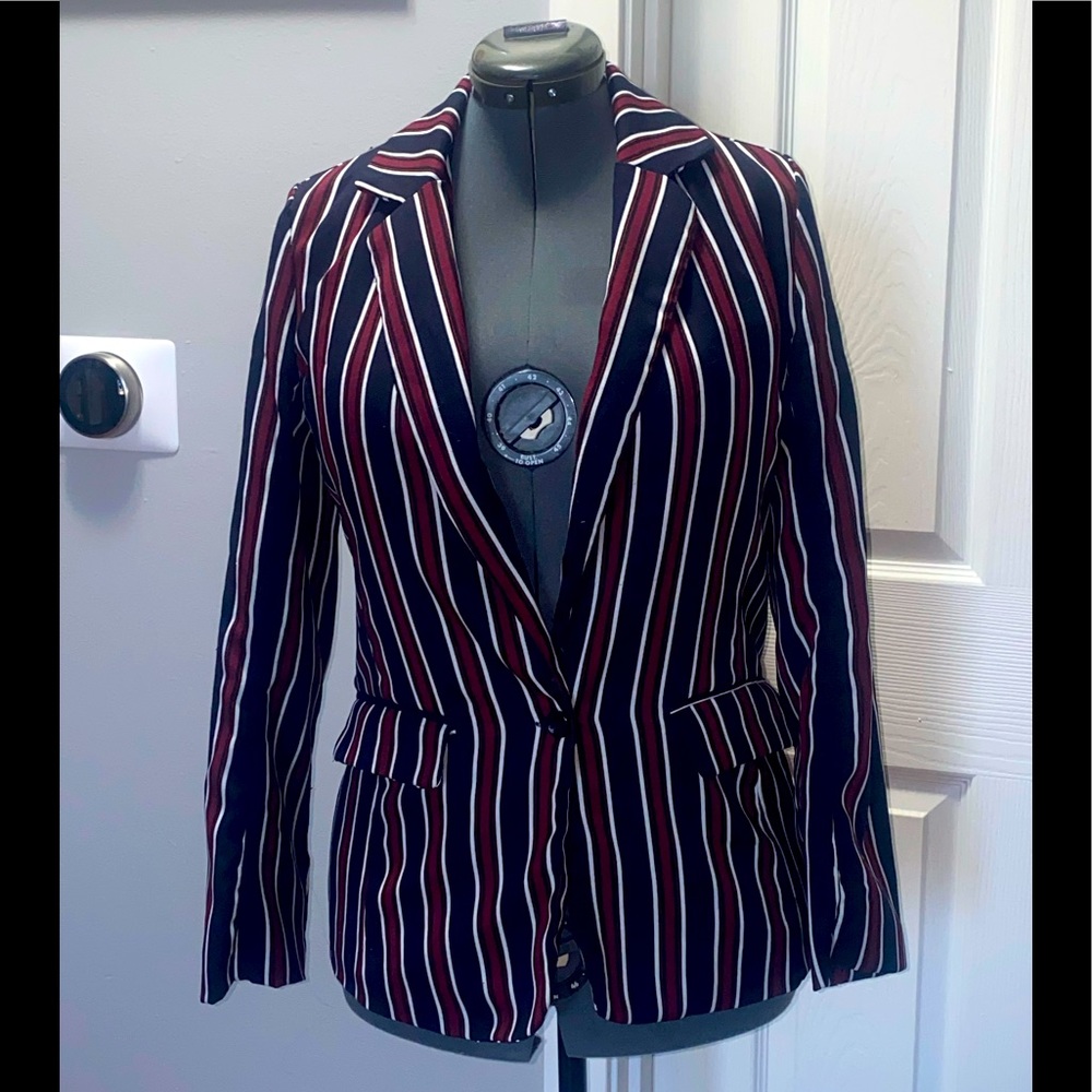 👻Striped Blazer